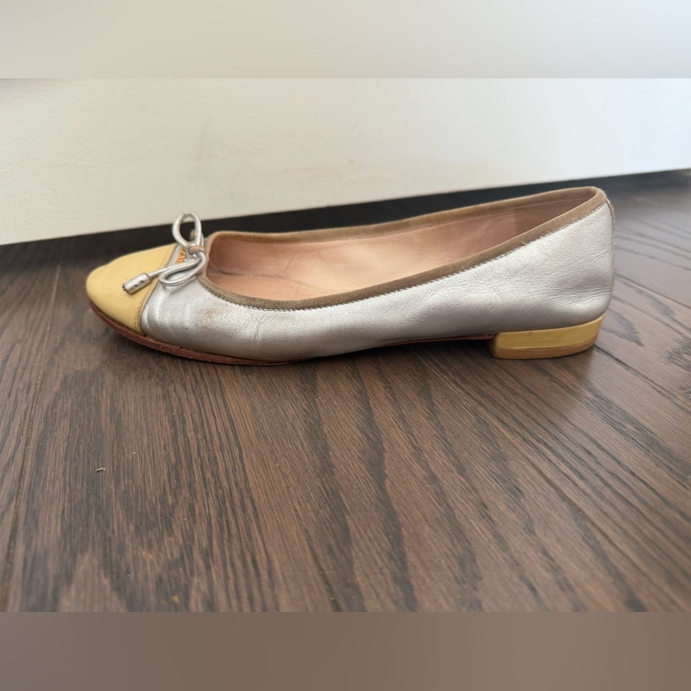 Prada Leather Ballet Flats Size 8-9 - Picture 2 of 13